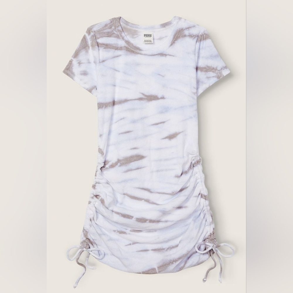 Nwt VS PINK Terry Ruched-side  beach dress